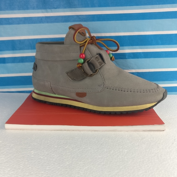 HANDMADE in Europe LEATHER in & out Amerindian Navajo Villager Chukka Sneaker 8 - Picture 9 of 14